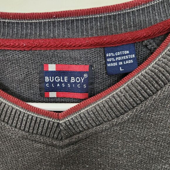 Bugle Boy Classics Long Sleeve V Neck Sweater Men's Large 1319 - Picture 2 of 12